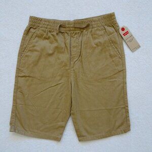 Levi's Slim Fit Shorts Boys Size L Beige Khaki Color Elastic Waist Cotton